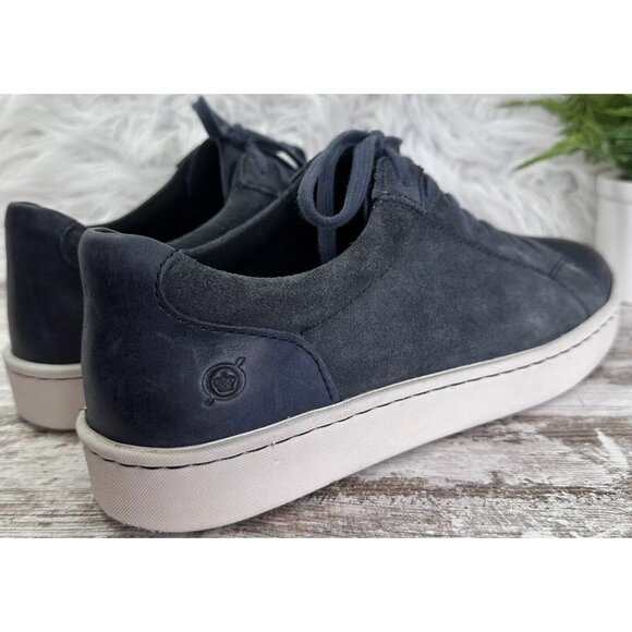 Born Men's Jib Sneakers Size 10.5 Flag Navy Combo Suede Leather Upper Opanka - Picture 9 of 12